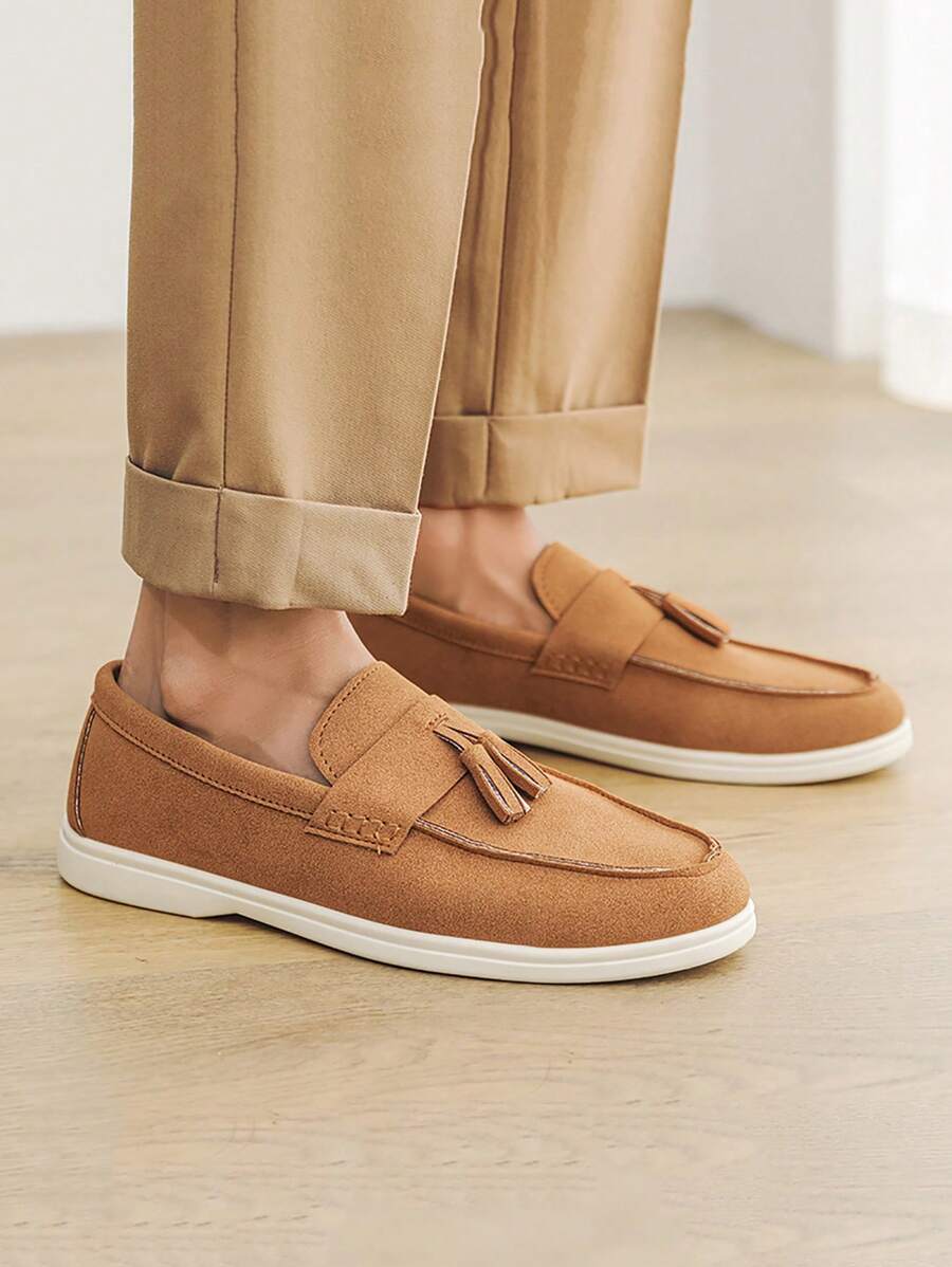 Men's Loafers, Summer New Anti-Slip & Wear-Resistant Flat Comfortable Slip-On Shoes,Outdoor Casual Driving Shoes Plus Size Breathable Moccasins Fashionable Luxury Odor-Resistant Canvas Upper Contrast Color Sneakers, Straw Braided Sole Slouchy Shoes, All Season