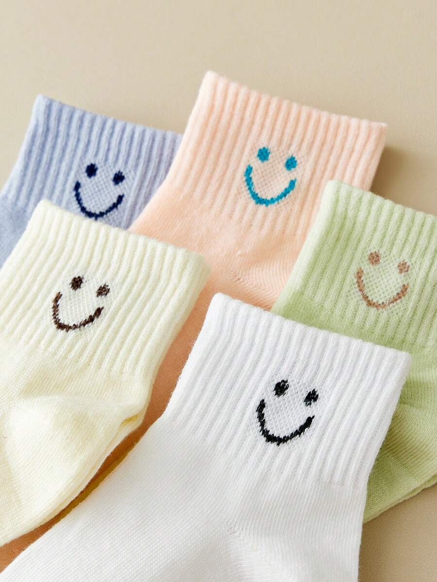 5 pares de calcetines para mujer de media caña, colores surtidos, para uso casual y diario