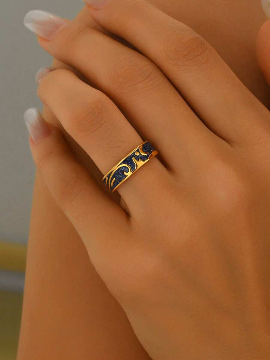 1 Stück minimalistisches Van Gogh's Starry Sky Design Unisex Accessoire, Geschenkidee für Paar