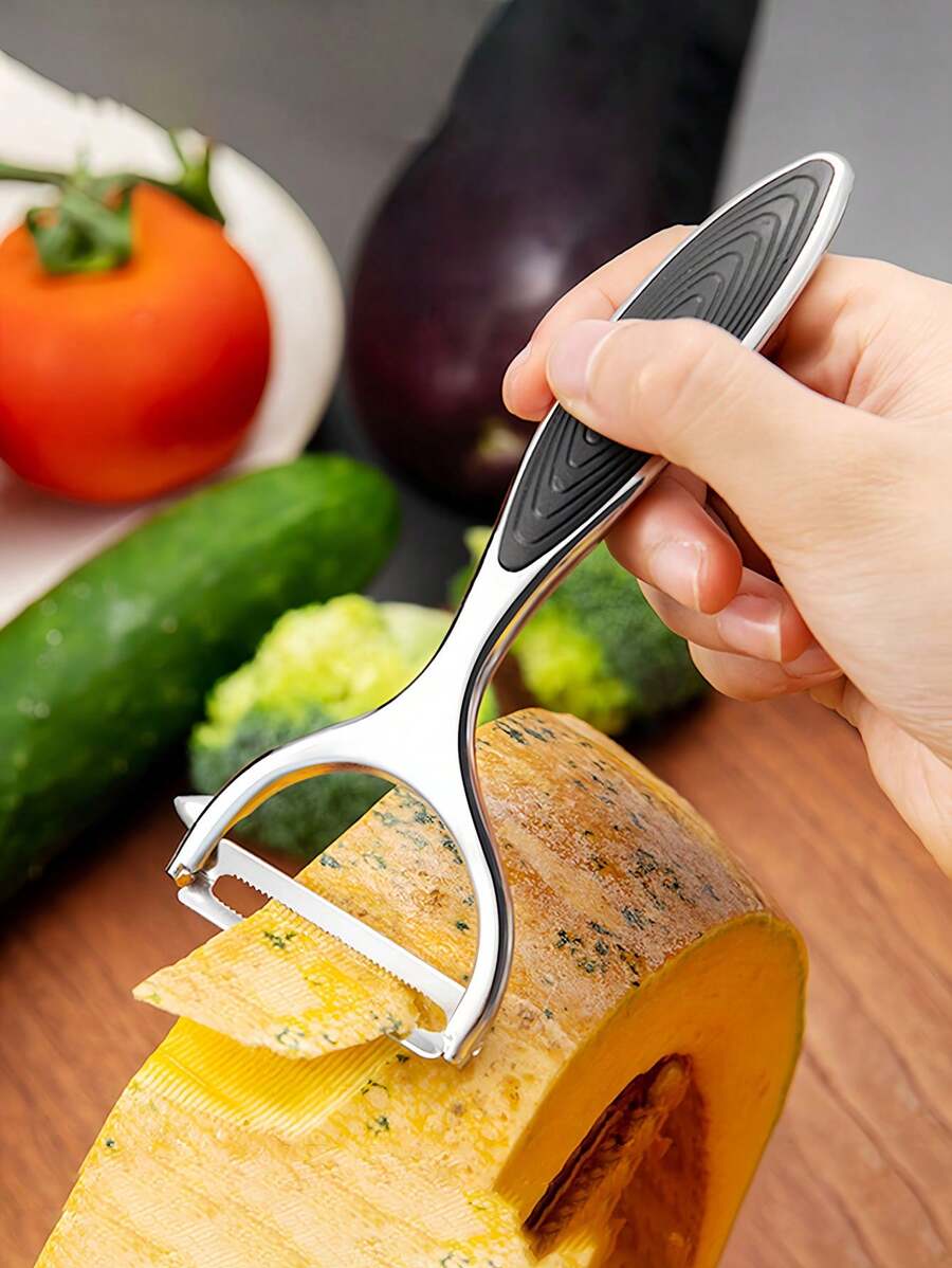 1 pieza/2 piezas Pelador de aleación de zinc, peladores de frutas y verduras, peladores 2 en 1, peladores de manzanas, peladores de papas, peladores de zanahorias, pelado de papas/frutas, peladores en forma de Y y en forma de I de acero inoxidable, pelador, pelador multiusos, herramientas para raspar y descortezar cuchillos