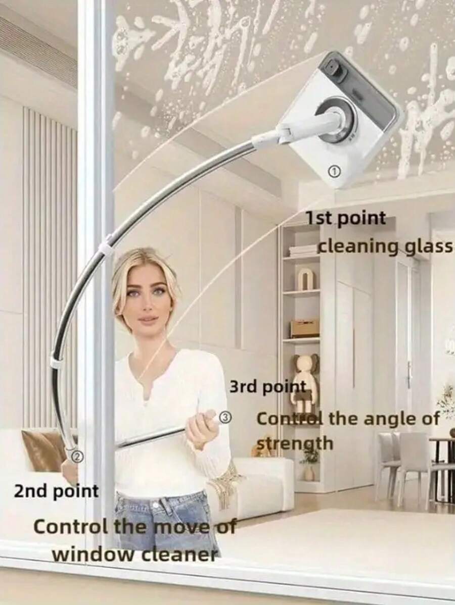 GOOD COUPLE Armförmiger gebogener Glas-Scheibenwischer Haushalt Hochhausaußenfenster Reinigungswerkzeug
