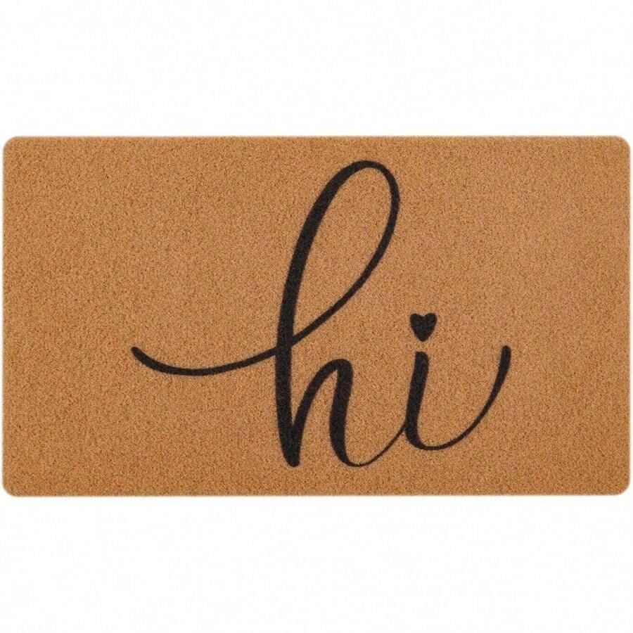 Hi Door Mat Outdoor Indoor Welcome Mats NonSlip Durable Welcome Door Mat Outdoor For Front Door Entrance Resist Dirt Easy To Clean 17 X 30