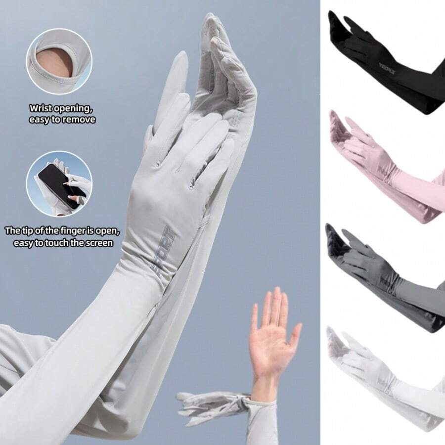 Manches de bras en soie de glace multicolore et légères - chic pour le décontracté et les sports