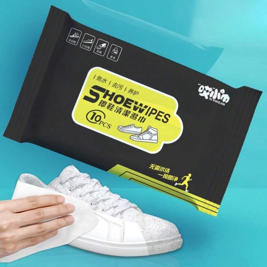 10pcs/Pack No-Rinse Wet Wipes, Shoe Cleaning Wipes, Sneaker & Sportswear Cleaner, Shoe Cleaning Solution, Please Purchase Carefully!