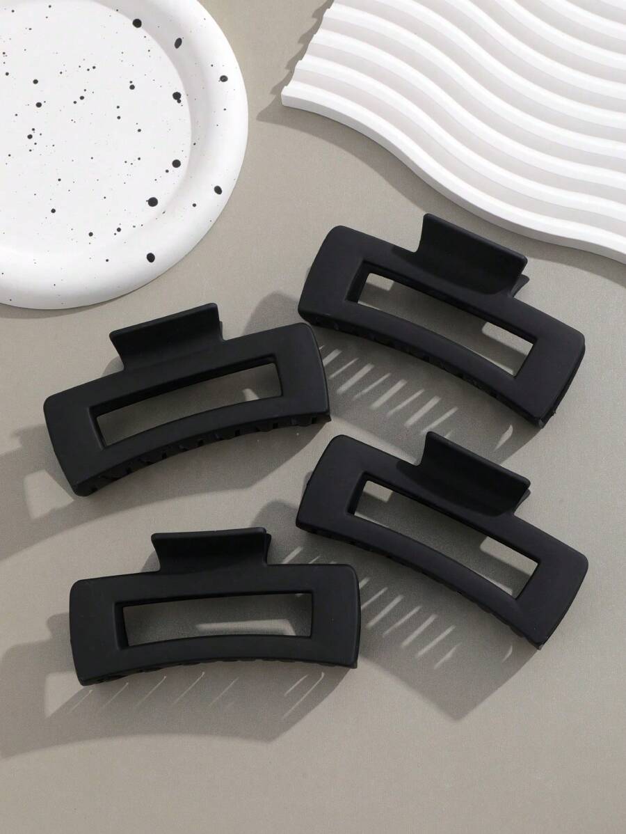 1 Stück bis 4 Stück Frauen 4,33 Zoll quadratische Mode Haarspangen, einfarbige rutschfeste stabile Haarspangen, Haaraccessoires für Frauen, vielseitiger & minimalistischer eleganter Stil Haarklammer