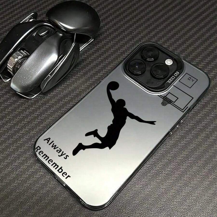 bandai 1pc Fashion Basketball Print Shockproof Phone Case, Compatible With Apple & Devices