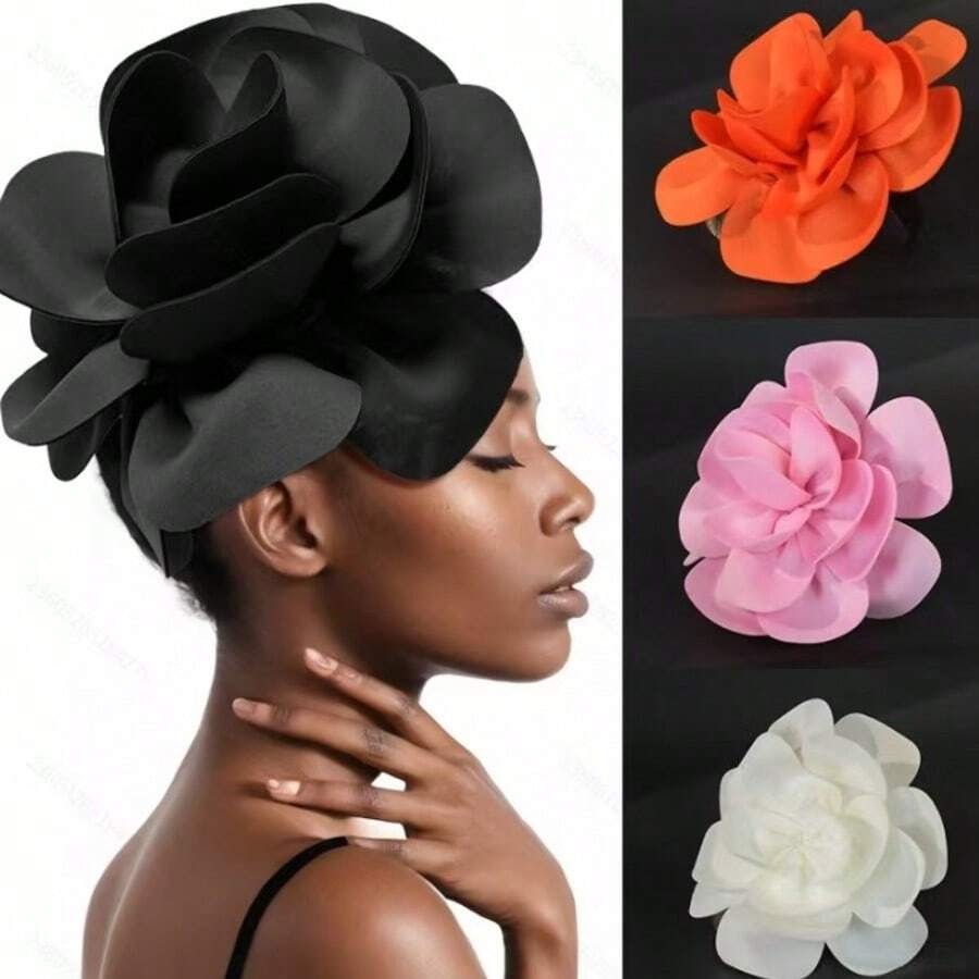 Fashionable Women's Rose Flower Hair Net Hair Accessories Beach Party Headband Decorative Accessories, Tiny Hats, Derby Hat , Mini Fascinator, Mini Cap