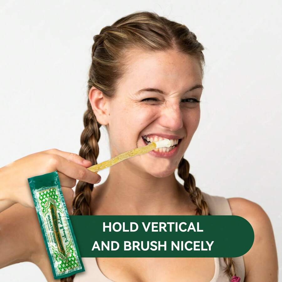 Ultra-Thin Natural Branch Miswak Toothbrush Ergonomic Toothbrush Stick Organic Wooden Slim & Minimalist Travel-Friendly Toothbrush Gentle Bristles Gentle Bristles Gift