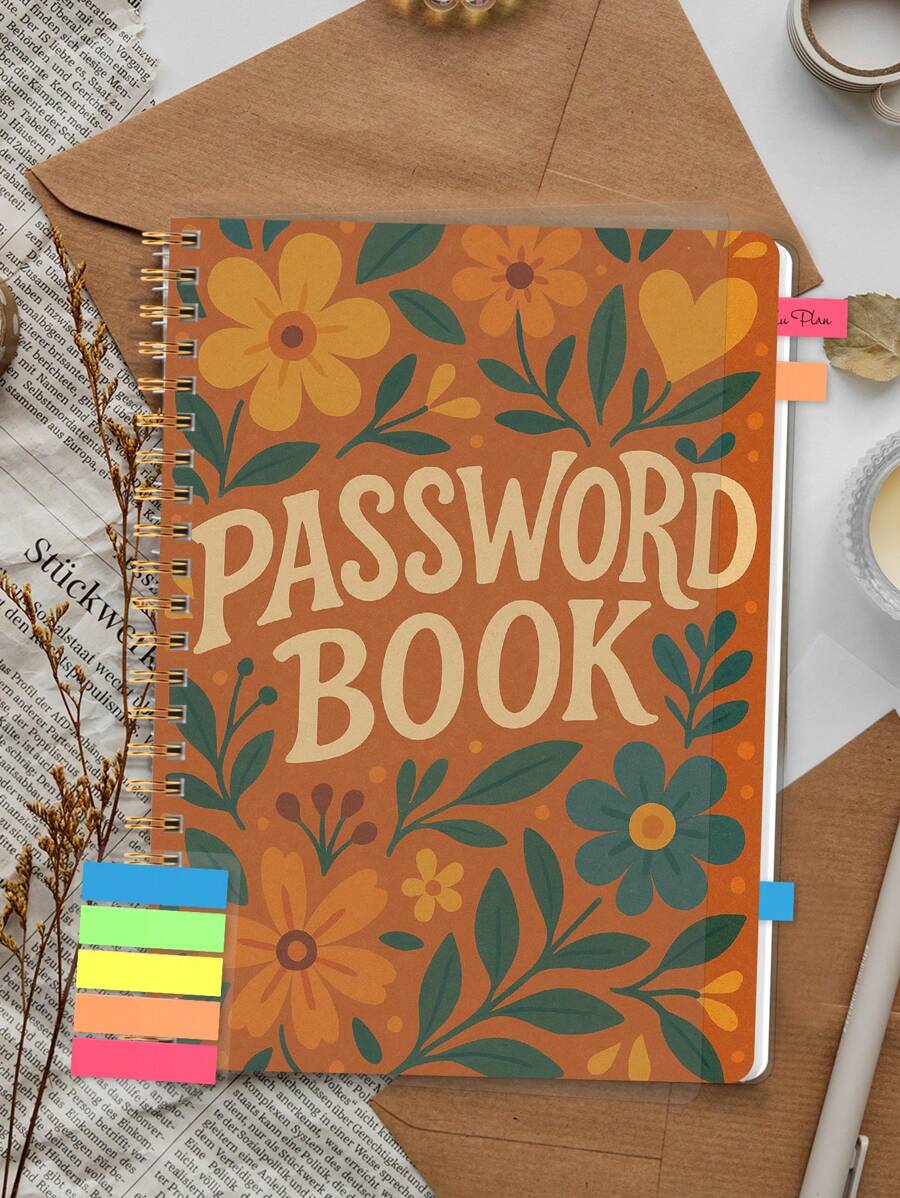 Trees 1pc Simple Password Book,A5 Size Minimalist 52 Sheets Advanced Address Password Manager With Website Password Quick Access Username,Password Storage Perfect For Home Office Internet Computer Logins School Supplies,Back To School