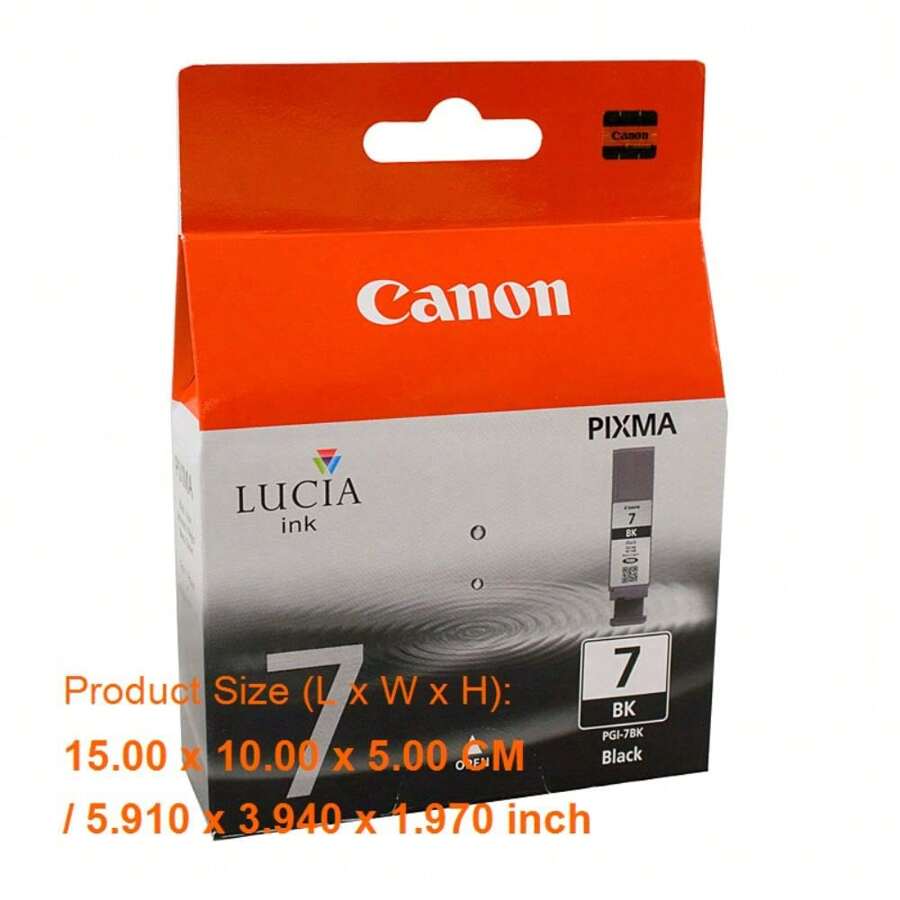High-Quality Black Ink Cartridge PGI-7B For Canon Printers - Premium Performance & Longevity, Ideal For Home & Office Use, Compatible With Multiple Canon Models