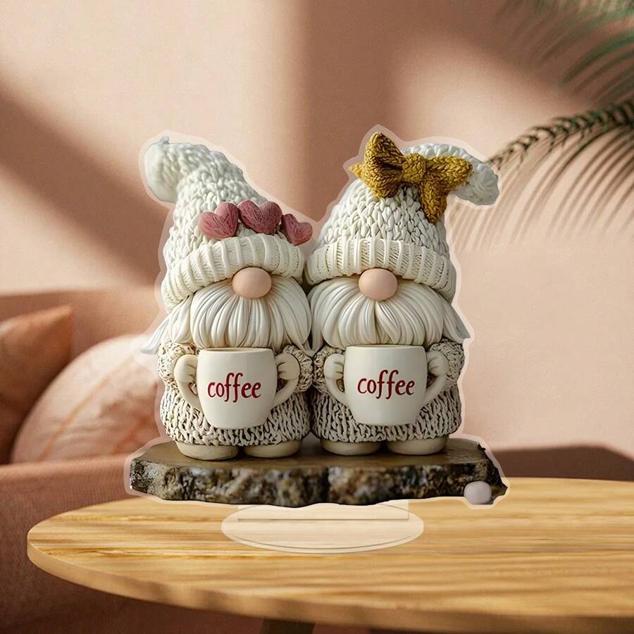 1 Stück glamouröse Acryl Kobold Kaffeetisch Dekoration - für Büro, Schlafzimmer, Wohnzimmer - perfekt für Geburtstage, Jahrestage, Valentinstag, Weihnachten, Erntedankfest, Muttertag & Vatertag, Klassiker, Dekorationen, Geschenke