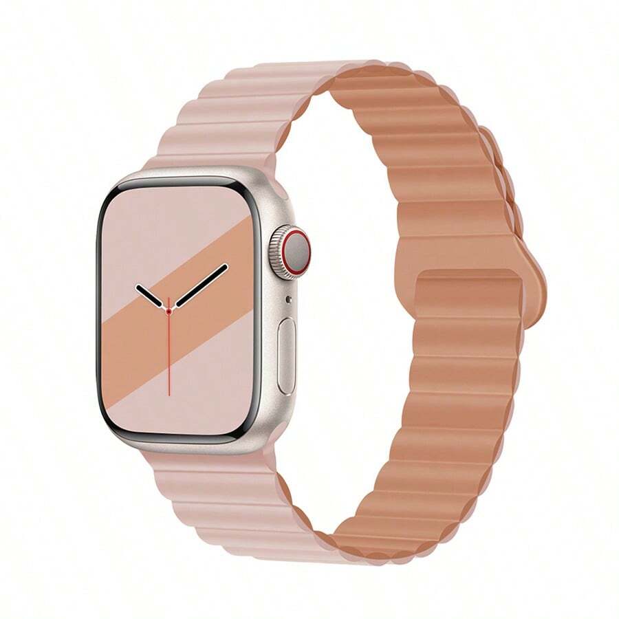 1 pieza Correa de reloj magnética de silicona unisex compatible con de 42 mm, 38 mm, 40 mm, 41 mm, 44 mm, 45 mm, 46 mm, 49 mm. Correa de repuesto para Series Ultra2, Ultra SE2, SE, 10, 9, 8, 7, 6, 5, 4, 3, 2, 1. Regalo ideal para estudiantes que regresan a la escuela