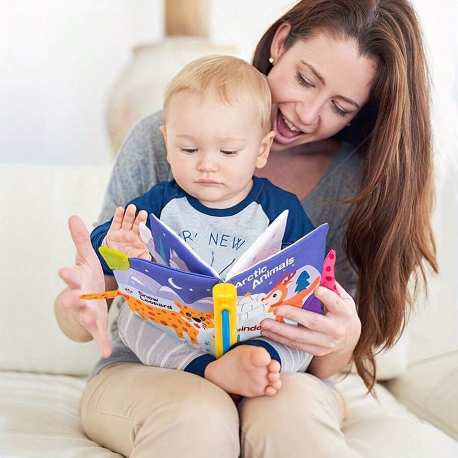 Libros de tela para bebés, educación temprana y cognición, libros con sonido crujiente, juguete inteligente, temas: océano, bosque, granja, animales, regalo para bebés recién nacidos