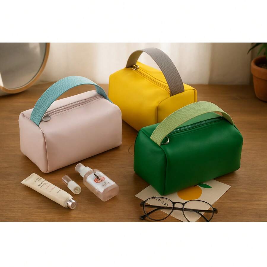 Minimalist Luxury Large Capacity Makeup Bag | Fashionable And Portable, Essential For Travel 2025 New Makeup Organizer Bag | High-Quality, Spacious, One-Stop Solution Minimalist High-Quality Makeup Bag | Waterproof , More Convenient For Personal Storage Travel Makeup Organizer Genius | Large Capacity With Compartment Design, Elegant Traveling High-End Handheld Makeup Bag | Fashionable And Versatile, Stores Your Beauty Essentials