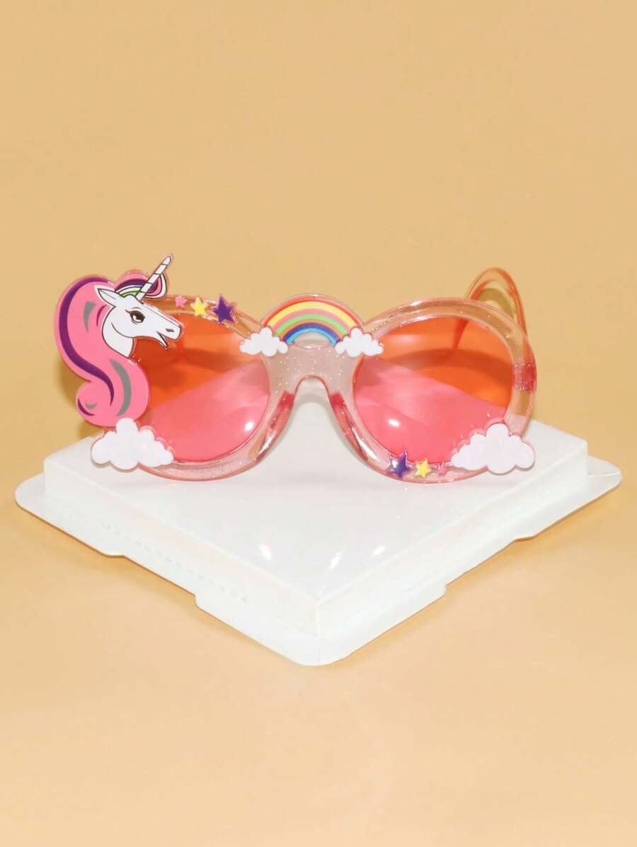 1 pièce/2 pièces Lunettes de fête d'anniversaire Licorne à la mode, Décorations de fête Pegasus mignonnes pour enfants, adolescents et adultes