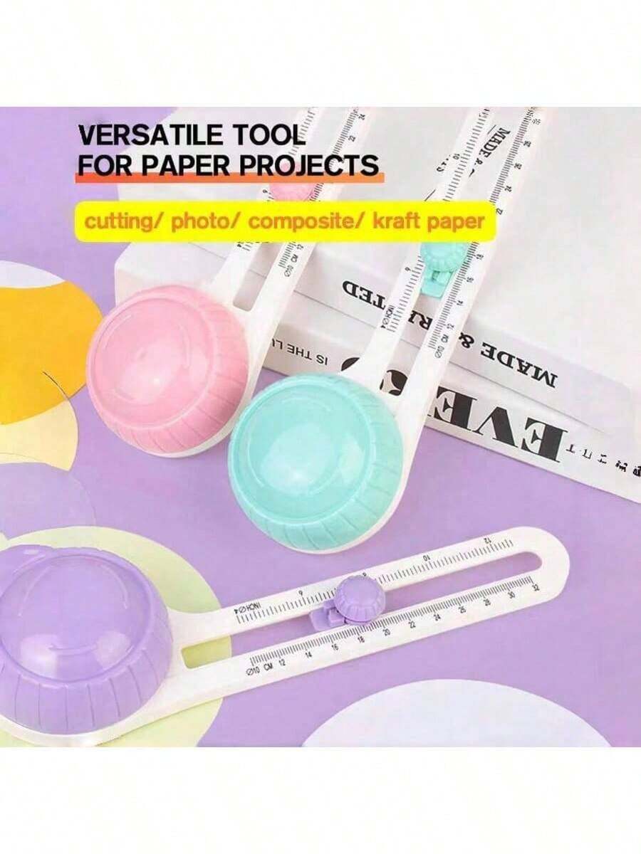 1 Stück Kreisförmiger Papier-Trimmer, runder Rotationspapierschneider Schneidewerkzeug für Scrapbooking, Basteln, Foto-Karton, Kreisschneider, Kreispapierschneider, Kreisschneider für Papierbastelarbeiten, verstellbarer Kreisschneider, Kreisschneidewerkzeug für den Schulanfang.