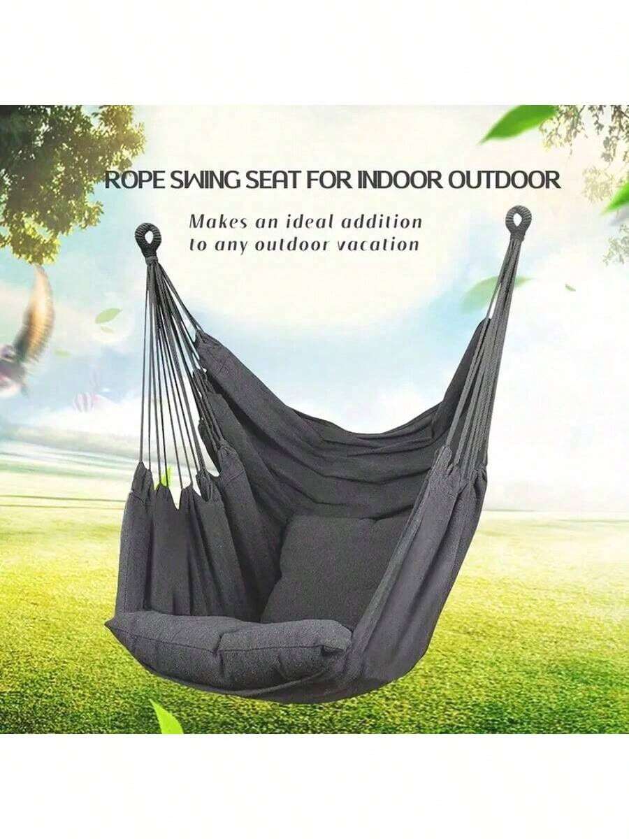 51,18x39,37 inch gebreide hangmatschommel - stevige hangstoel voor binnen en buiten, comfortabele stof, machinewasbaar, ideaal voor thuis, slaapkamer en terras