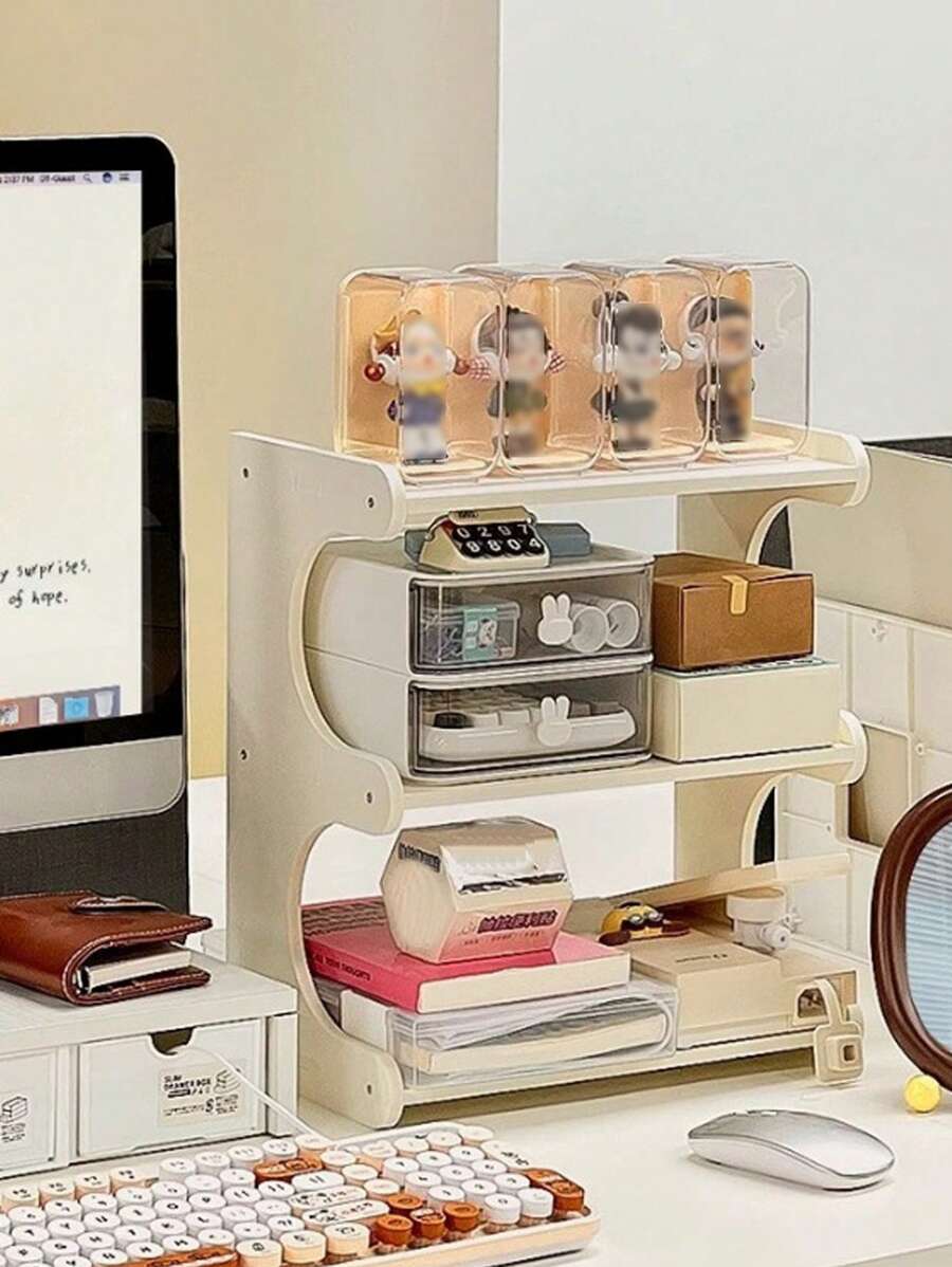 1 Stück Aufbewahrungsständer für den Schreibtisch, Mehretagenregal, Halter für Tassen für Küche/Büro/Zuhause, Zubehör für Kaffeebar, Schreibtischorganizer für Schreibwaren, Kosmetik, verschiedene Dinge