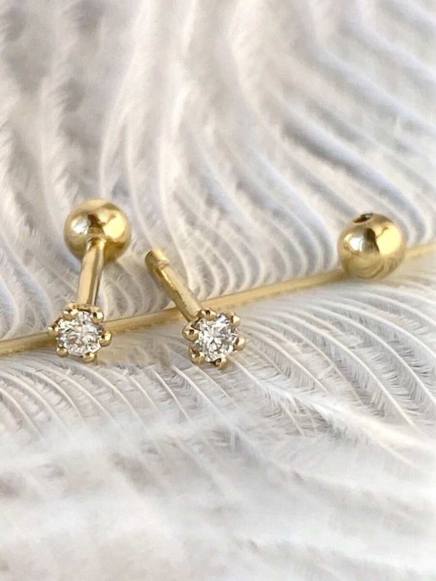 1 Pair S925 Sterling Silver Minimalist Screw Stud Earrings, Elegant Everyday Wear & Party Earrings, Perfect Gift For Women On Valentine's Day, Birthday, Silver Jewelry
