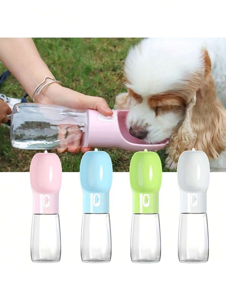 Botella de agua portátil para perros - Botella de agua para mascotas a prueba de fugas con tazón, apta para viajes y actividades al aire libre