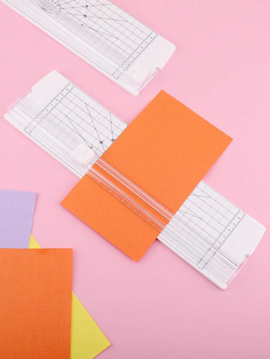 1pc Paper Cutter A4 Paper Cutter Plastic Base Paper Cutter With Scale Paper Cutting Machine Paper Trimmer Blades Office Home Art Crafts Tools,Back-To-School Supplies,Back To School