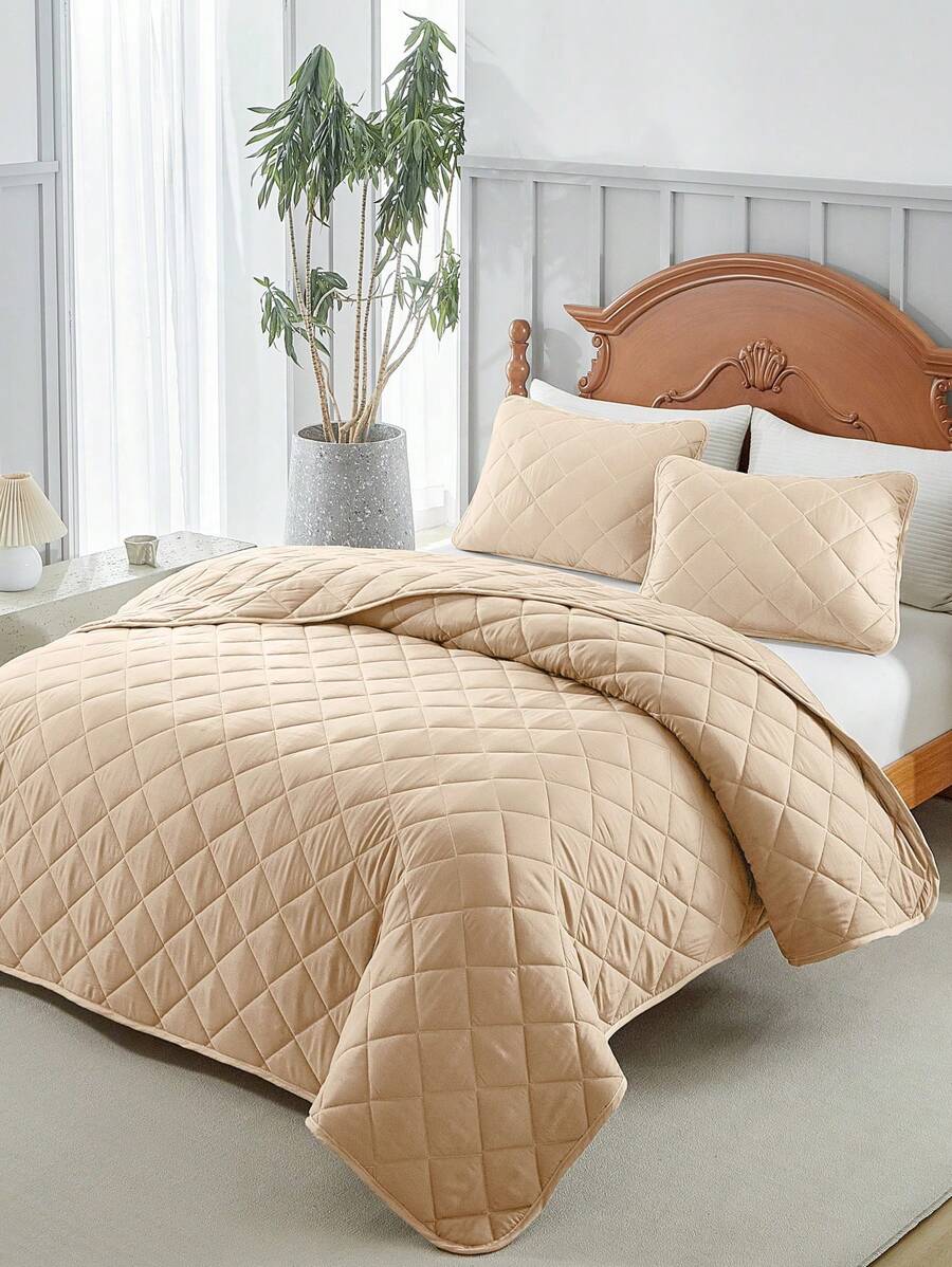 1 capa de cama de verão, roupa de cama, colcha aconchegante e fresca, colcha de verão com xadrez diagonal bege, colcha com ar-condicionado, roupa de cama macia e respirável, colcha fina confortável e suave para a pele, decoração de quarto, adequada para camas de solteiro, casal, king, queen de todos os tamanhos, adequada para o verão, capa de cama macia e leve para dormitório, tecido para casa, lavável à máquina, presente de Natal perfeito, temporada de volta às aulas
