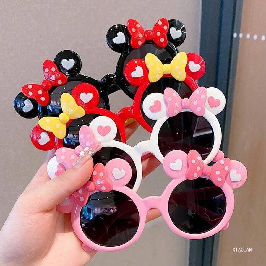 1 Fashion Glasses Cute, Elegant, Bow, Sunscreen Fashion Glasses, Fashion Glasses, Perfect For Birthday Parties And Gatherings