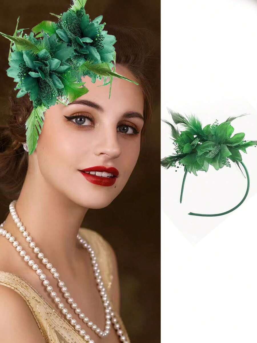 1 pièce Fascinators chapeaux pour femmes chapeau de thé Kentucky Fascinators serre-tête chapeaux de course Derby chapeaux de mariage fleur plumes pince à cheveux