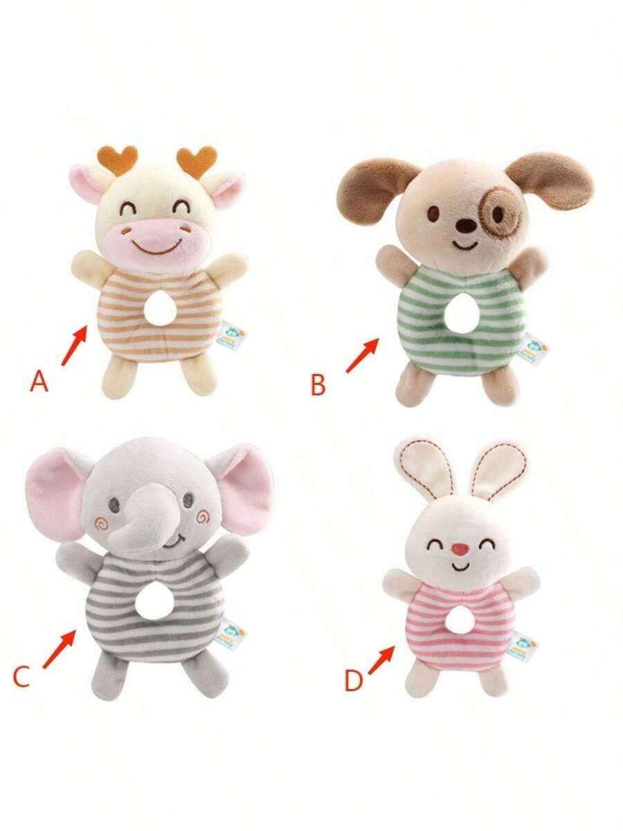 Christmas Decoration New Baby Rattle Toys Cartoon Animals Plush Infant Hand Ring Bed Toys For Newborn 0-24 Months Toddler Early Educational Toy