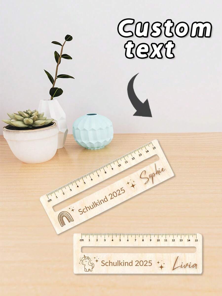 Custom Kid's Ruler, Personalized With Name, Wood Ruler,Unique Teachers Gift School Gifts Business Rulers,School Supplies,Back To School