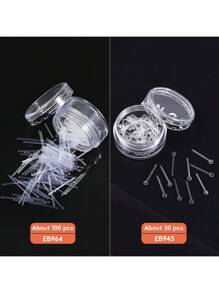 Bâton droit transparent + bâton droit en forme de haricot transparent