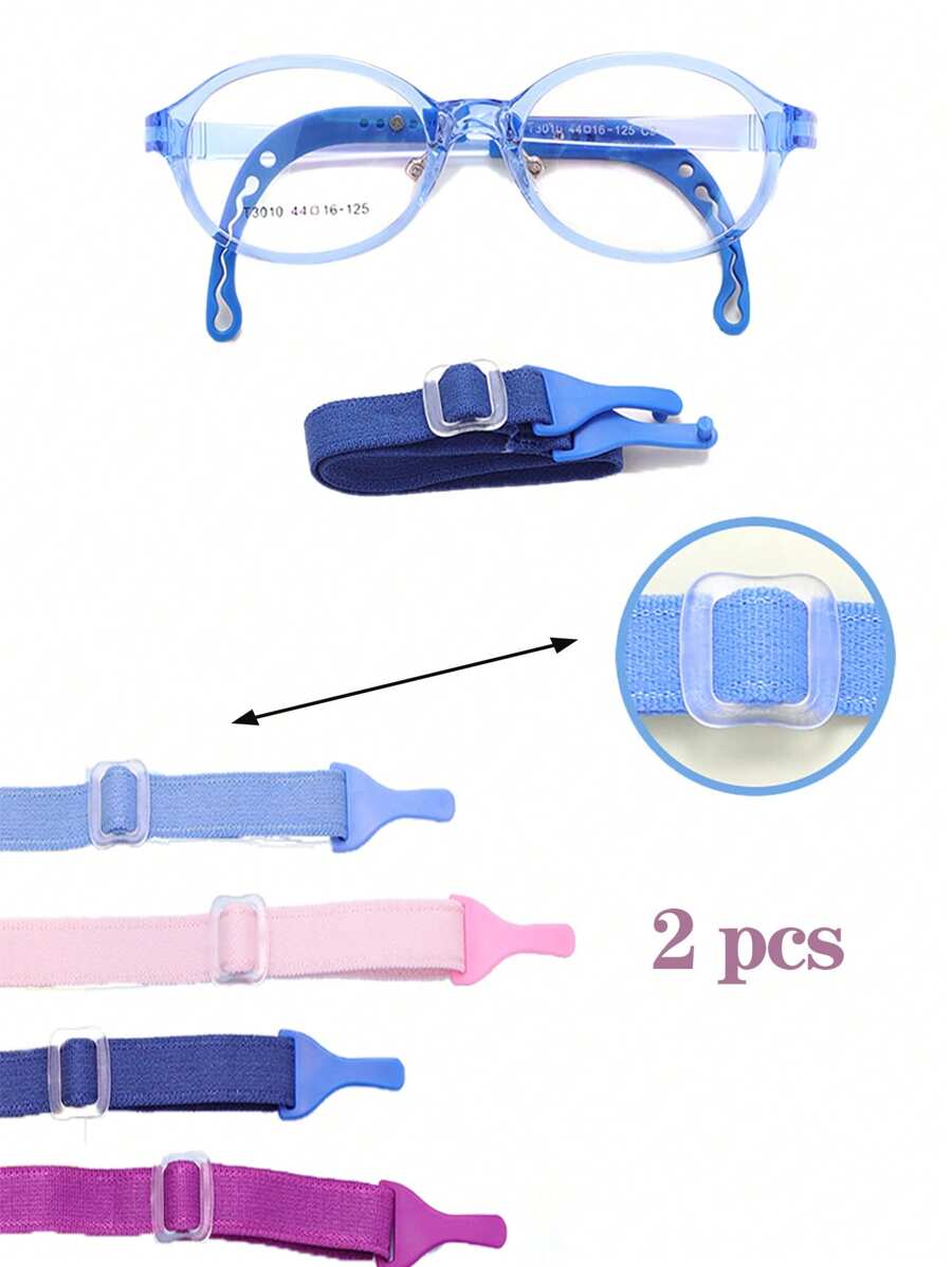 2 piezas Cordón ajustable con hebilla elástica para gafas de niños, accesorio anti-caída