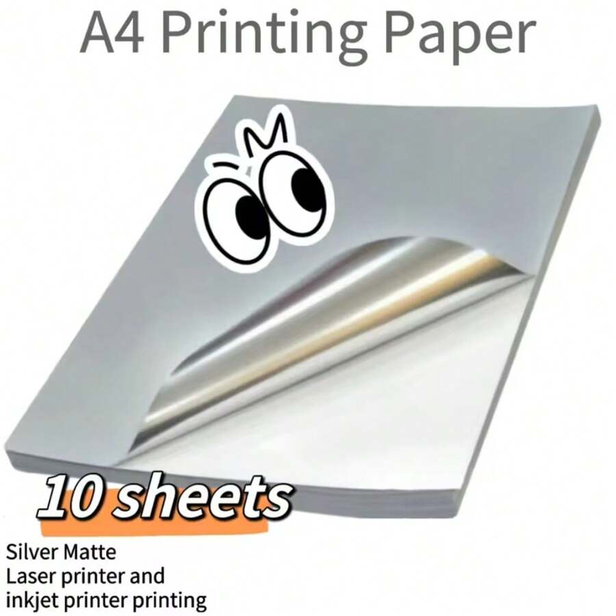 10 Blatt DIN A4 großes, tintenstrahldruckbares Vinyl-Aufkleberpapier, wasserfeste selbstklebende Etiketten, Schulmaterialien, Rückkehr zur Schule