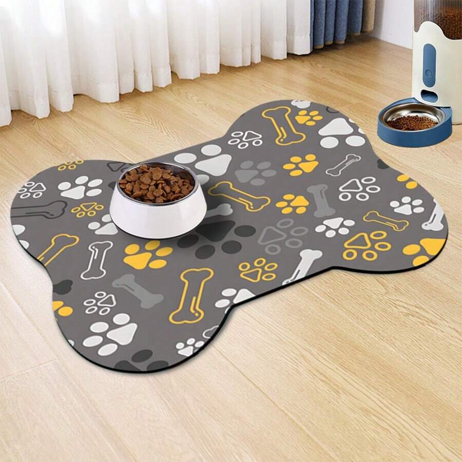 1 pezzo Tappetino per la pappa per animali domestici, tappetino assorbente per cibo di gatti e cani, tappetino per animali domestici impermeabile e anti-gocciolamento, senza macchie e facile da pulire, adatto per contenere acqua e cibo per animali domestici, accessori per animali domestici, tappetino per pasti per animali domestici adatto per bevitori sporchi e disordinati