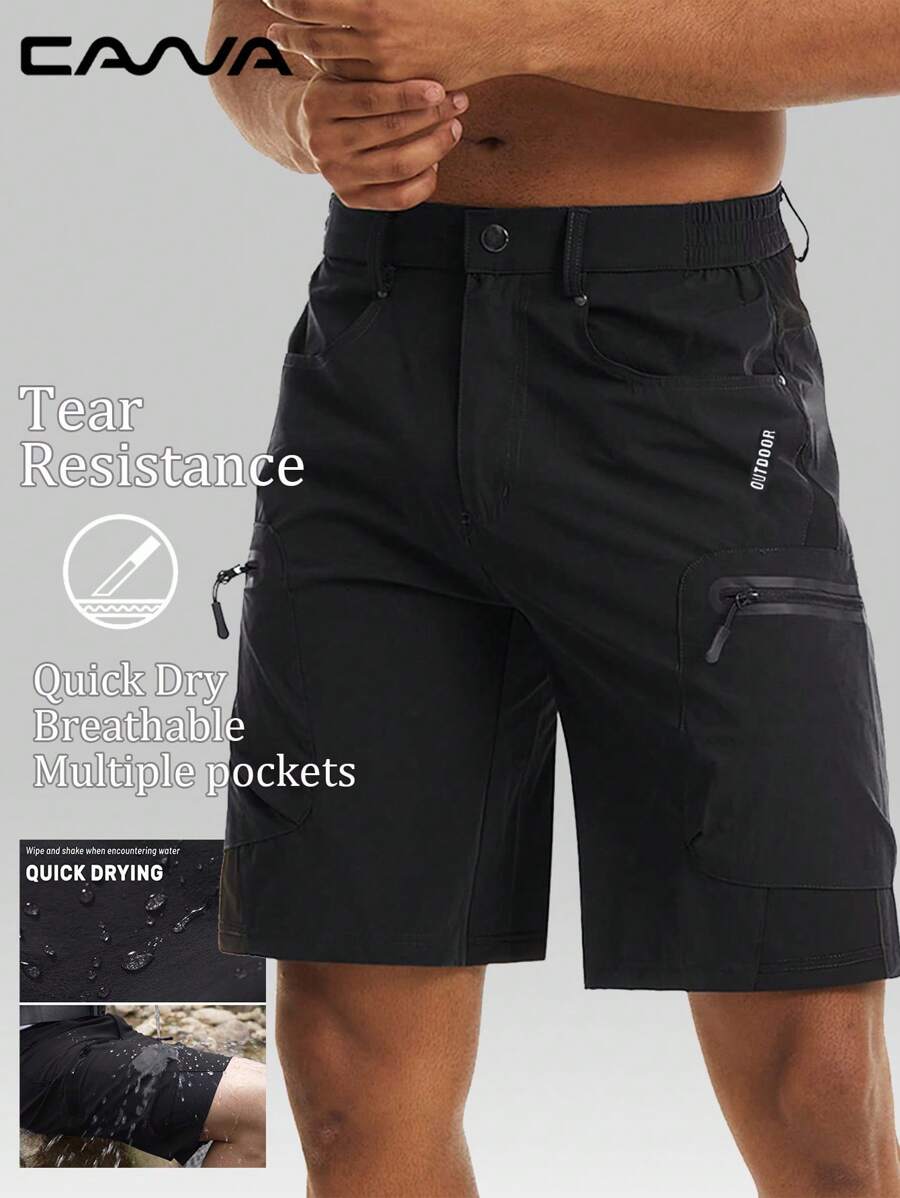 Cavva Herren Sommer Sport Cargo Shorts schnelltrocknend, wasserfest, Lässig mit Stretchbund, für Wandern, Radfahren, Laufen, Golf, Training