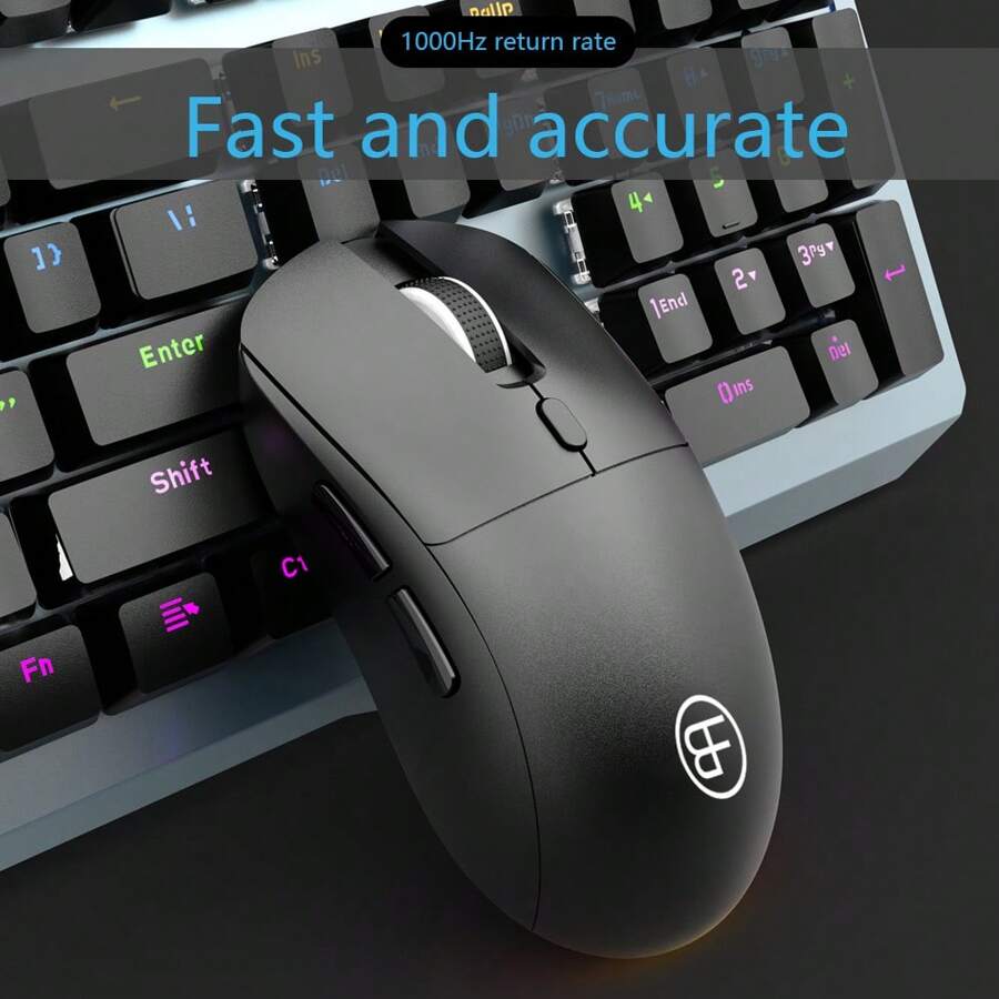 Souris de jeu filaire avec boutons programmables, souris optique avec éclairage LED, convient aux ordinateurs portables/de bureau/souris avec uniquement des connexions filaires