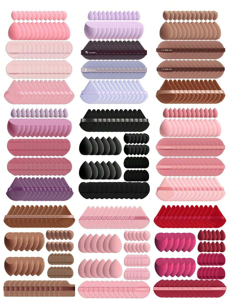 10pcs Makeup Sponges, Multi-Functional Makeup Tools, Beauty Makeup Sponges For Blending BB Cream, Foundation, Loose Powder To Create Flawless Makeup Base, Can Also Be Used With Concealer, Blush, Eyeshadow, Expands When Wet, Latex-Free, Suitable For All Skin Types
