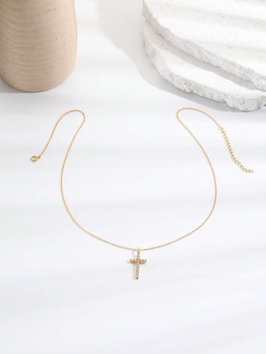 1 Pç Colar Simples e Elegante de Prata Esterlina 925, Joia Versátil e Moderna para Presente Feminino