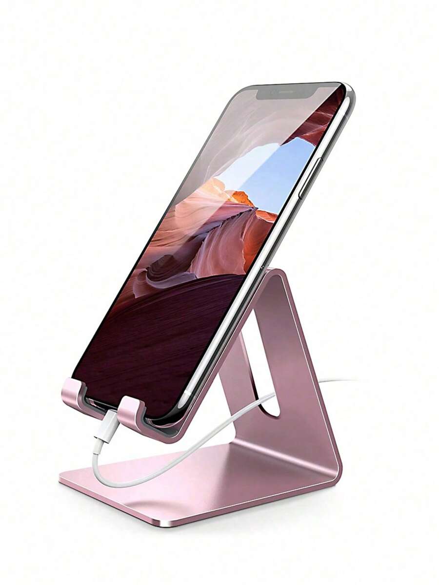 1Pc Metal Phone Holder, Portable Phone Holder, Desktop Phone Holder, Compatible With Smartphones, Tablets, Desktop Accessories, Home Office Accessories, Back To School Supplies, Classroom Accessories