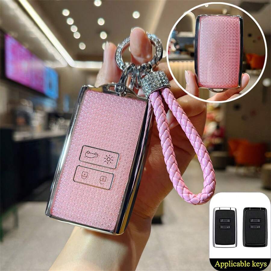 4 Buttons TPU Car Key Cover, Fit For Renault Captur Koleos Kadjar Arkana Megane Dacia Duster Sandero Accessories