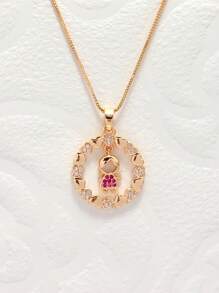 menina-ouro (Zircônia rosa)
