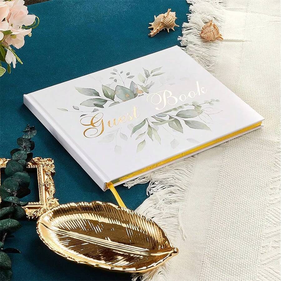 1PC Special Event Guest Book, Elegant Hardcover Booklet For Weddings, Memorials, Parties, Baby Showers, Bridal Showers Or Gift-Giving