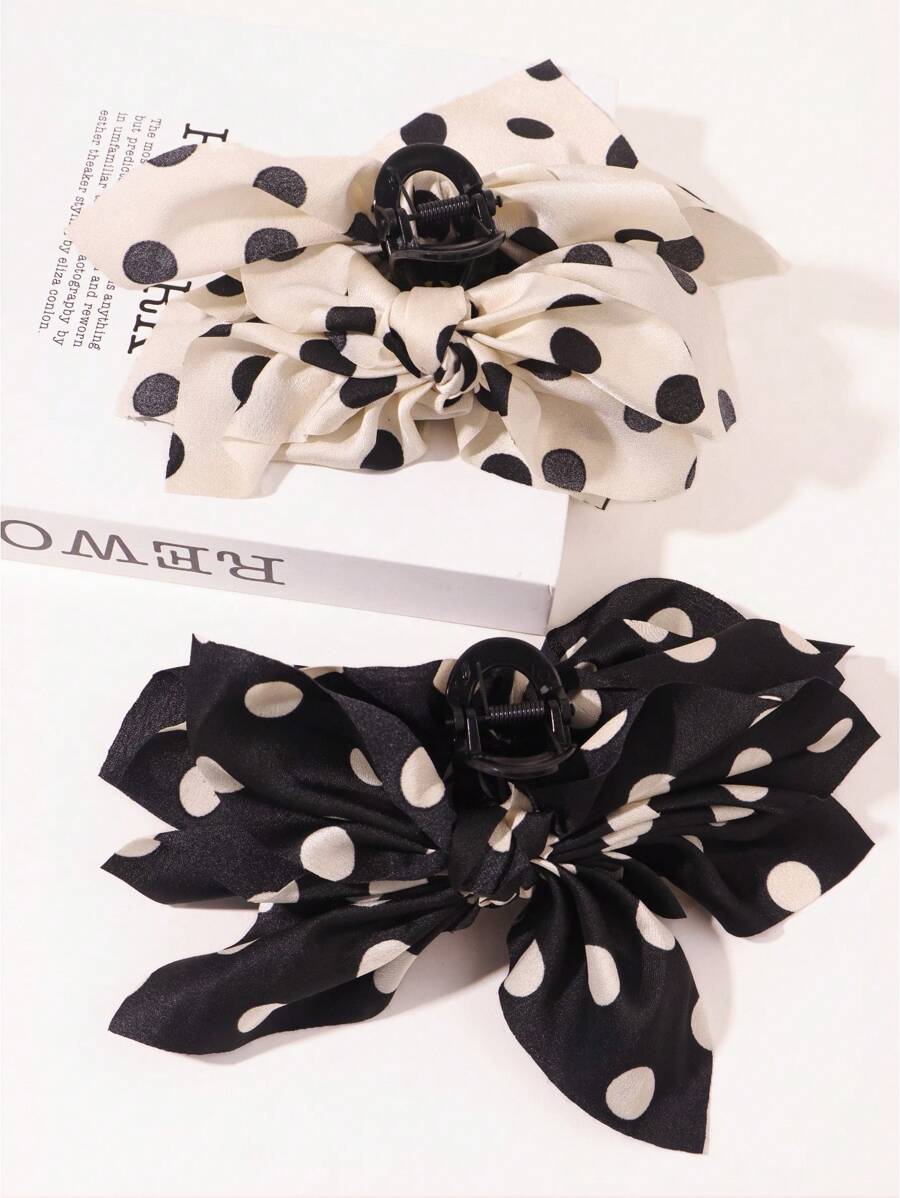 1 pieza Elegante pinza de pelo con topos, diseño de moda simple para la frente y el moño, accesorio versátil