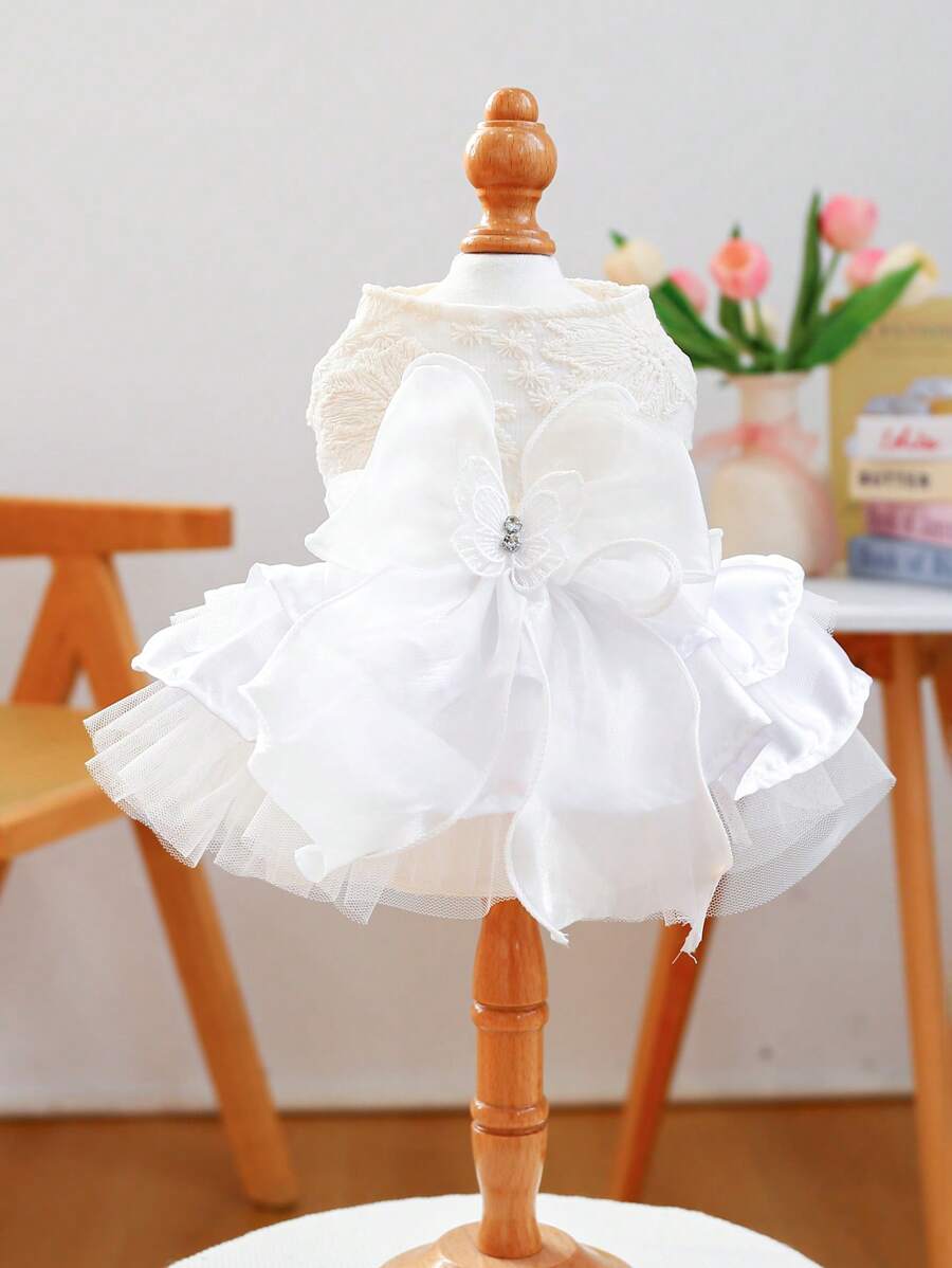 1pc Pet Clothes For Small Dogs & Cats, Casual Fashionable Cute Romantic Series, Moonlight Ballet Tutu Dress
