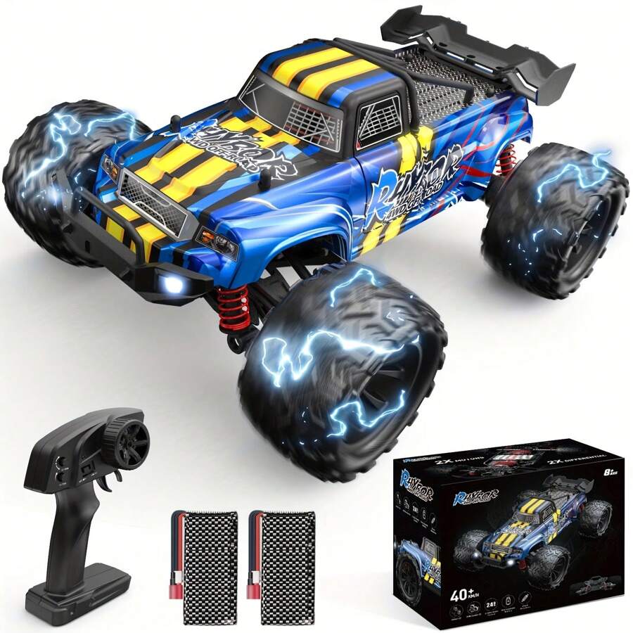 4DRC H3 Coche RC 1:16 a 70KM/H o 50KM/H 4x4 con luces LED Control Remoto, Coche teledirigido Monster Truck Drift de Alta Velocidad para Niños|H5 Coche RC de Alta Velocidad Profesional 4x4 control remoto todoterreno para adultos con neumáticos grandes, juguete para niños, regalo de Navidad con caja