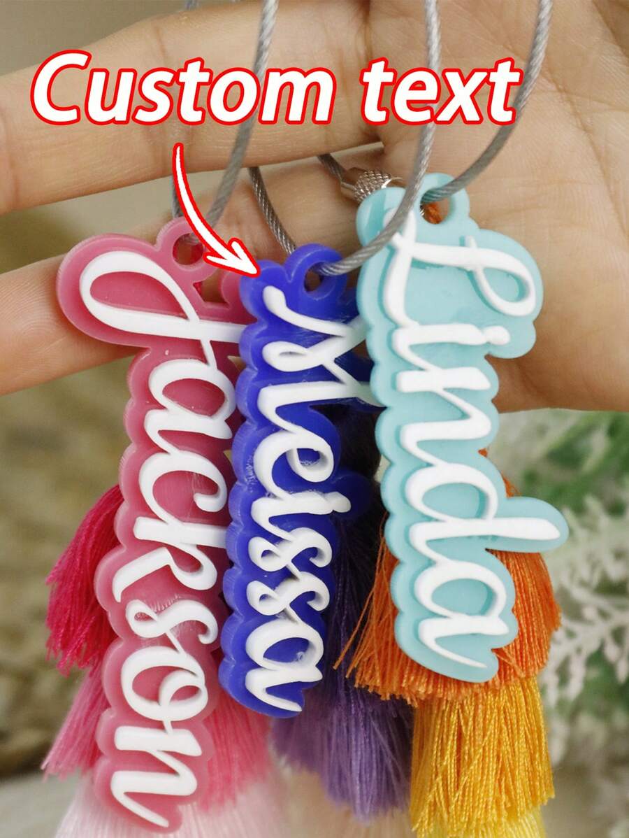 Personalisierter Schlüsselanhänger mit Namen, individualisierter Schlüsselanhänger zum Vatertag, personalisierter Buchstaben-Namens-Schlüsselanhänger, individuell anpassbarer Schlüsselanhänger für Frauen/Männer, individuell gestaltbares Taschenanhänger, Acryl-Quaste Schlüsselanhänger, Lehrer Schlüsselanhänger, Geburtstagsgeschenke, Jahrestag, Schlafzimmerdekoration, vielseitig einsetzbar, für Freundin, Freund, Familie, Studenten, Mutter