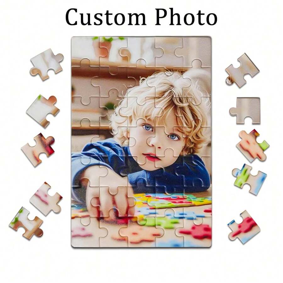 Custom Photo Puzzle,With Frame Or Only Puzzles,Customized Children's Puzzle,Custom Class Puzzle,Personalized Picture Jigsaw For Family,DIY Gift Idea,Personalized Holiday Photo,Custom Engagement Portrait Puzzle
