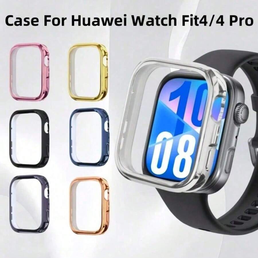 Cubierta suave plateada para protector de pantalla de Smartwatch HW Fit 4 Fit4 Pro, carcasa protectora, accesorios