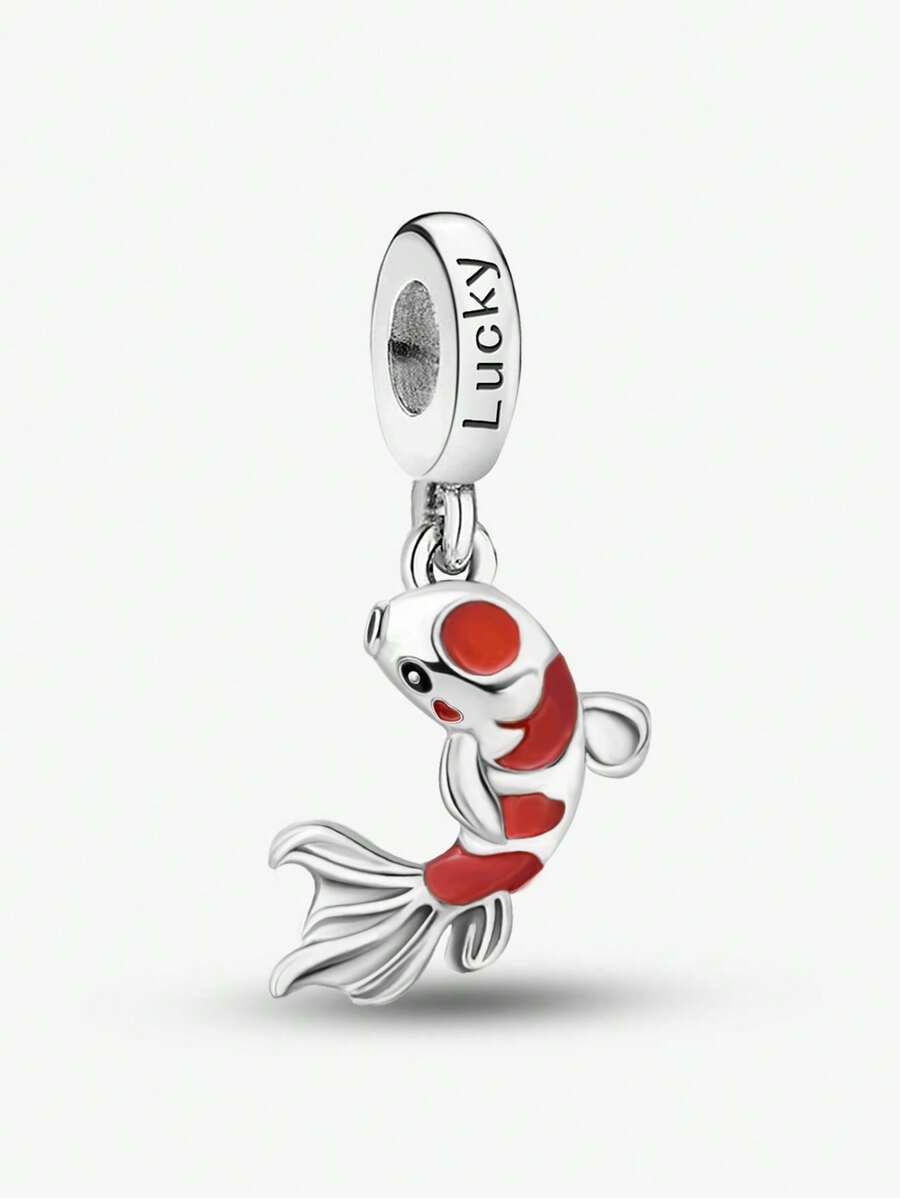 1 pièce Pendentif à la mode Koi Perles Breloques Convient pour Bracelets Femmes Bracelets Jonc DIY Fabrication de Bijoux et Assortiment Quotidien de Bijoux Décoration pour Filles