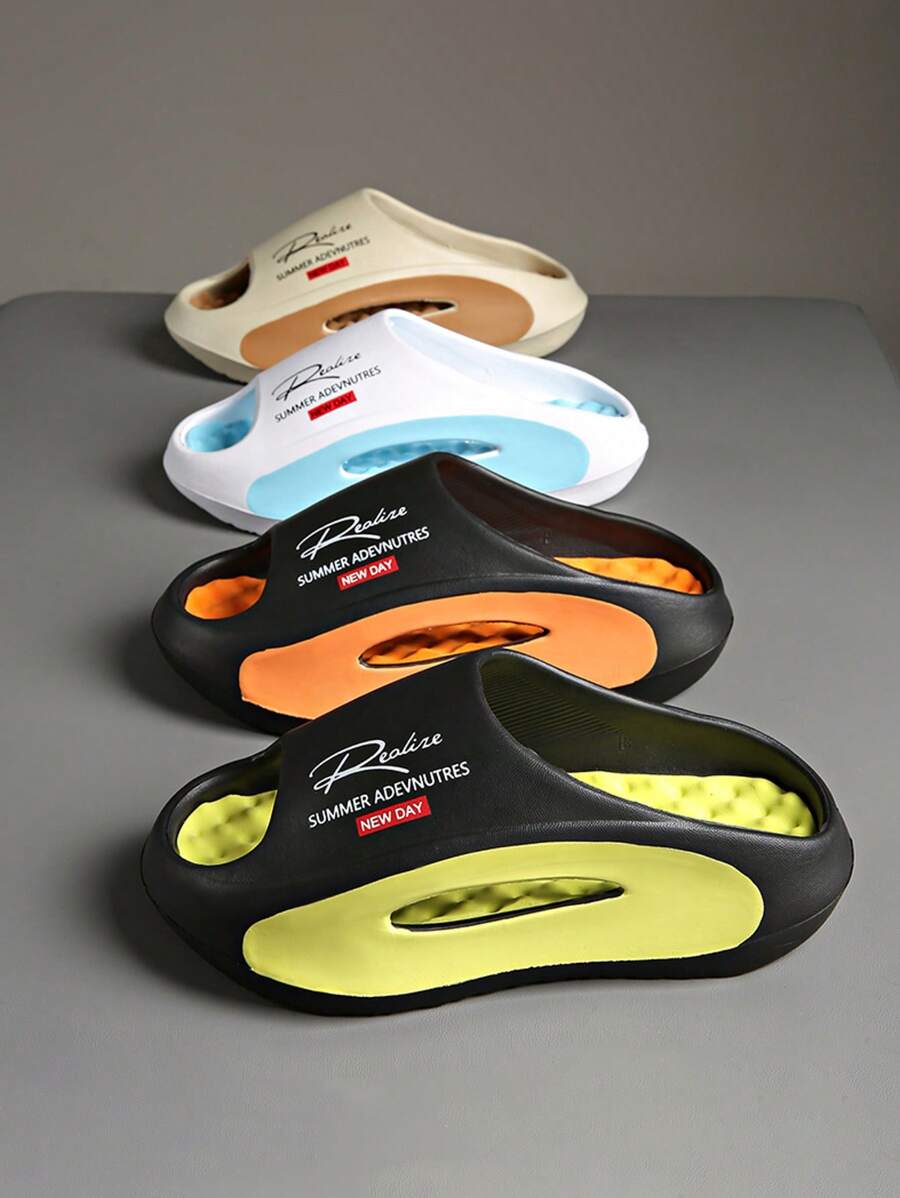Nuove ciabatte da massaggio in spugna per coppie, da usare in casa o all'aperto, ciabatte sportive fresche, ciabatte piatte in EVA, scarpe casual, scarpe sportive con fondo spesso e alla moda